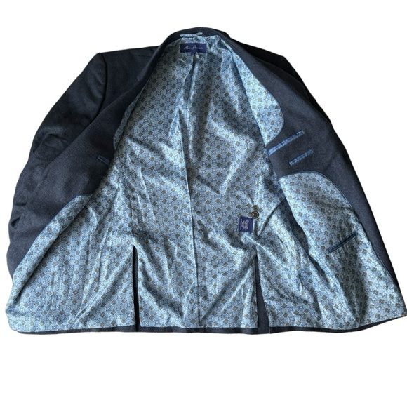 Alan Flusser Wool 2-Button notched lapel Double Vented Blazer Sport Coat | 42 R - Picture 5 of 11